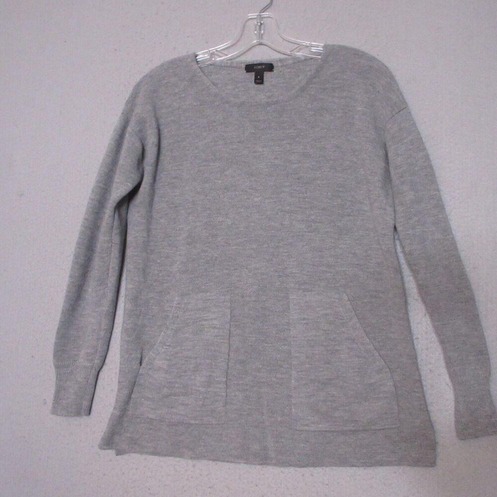 J Crew Sweater Women Small 100% Merino Wool Warm Travel Comfort‎ Pockets
